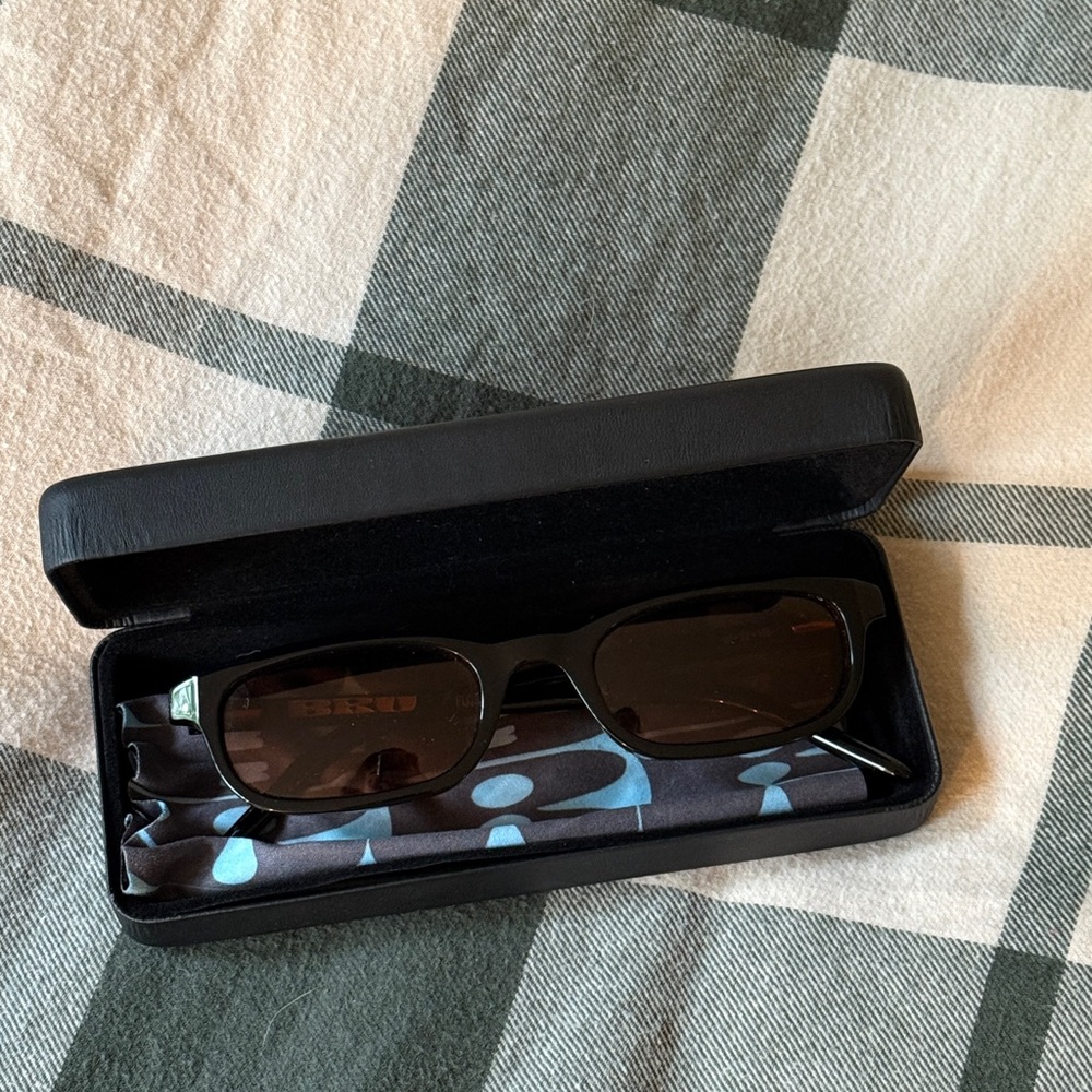 BRU Black Sunglasses with Case